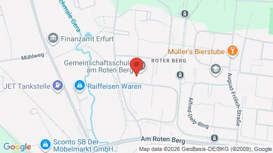 Apartments for rent i Erfurt - kort over placeringen