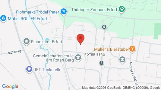 Apartments for rent i Erfurt - kort over placeringen