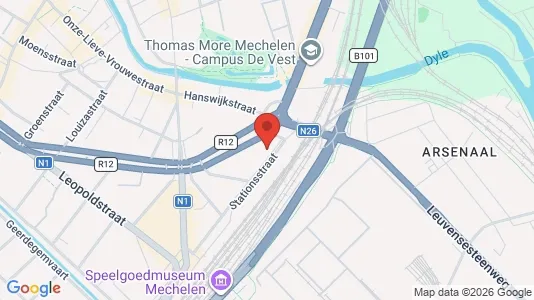 Apartments for rent i Mechelen - kort over placeringen