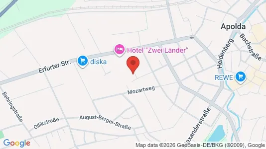 Apartments for rent i Weimarer Land - kort over placeringen
