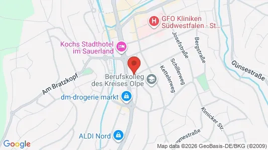 Apartments for rent i Olpe - kort over placeringen
