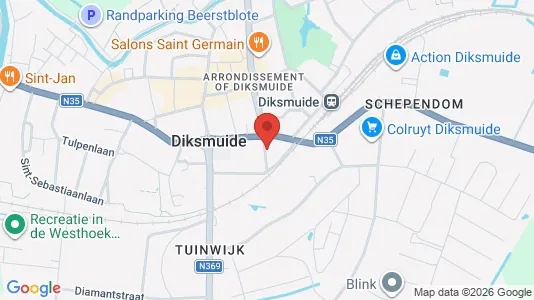 Apartments for rent i Diksmuide - kort over placeringen