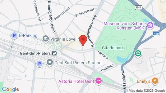 Rooms for rent i Stad Gent - kort over placeringen