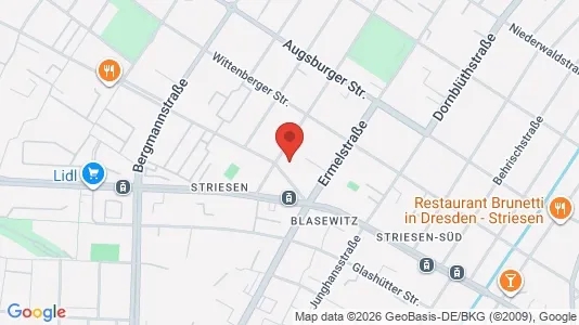 Apartments for rent i Dresden - kort over placeringen