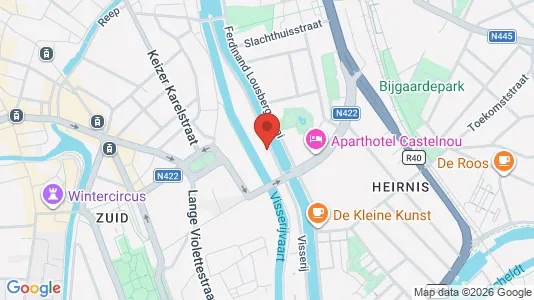 Rooms for rent i Stad Gent - kort over placeringen