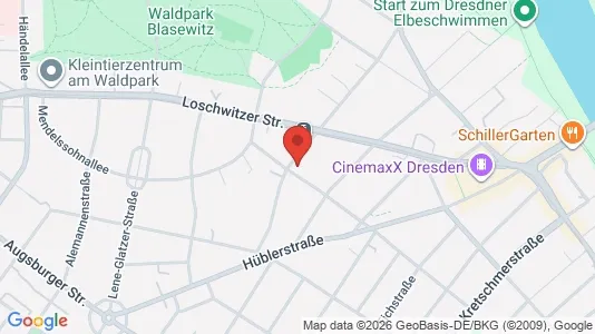 Apartments for rent i Dresden - kort over placeringen