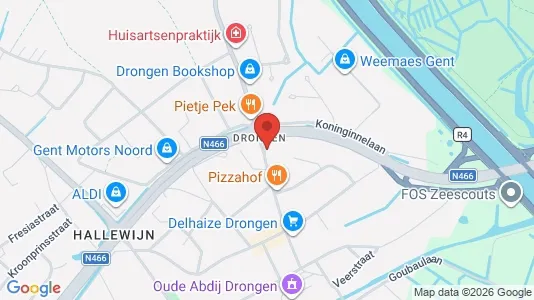 Apartments for rent i Gent Drongen - kort over placeringen