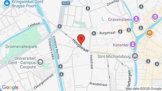 Apartments for rent i Stad Gent - kort over placeringen