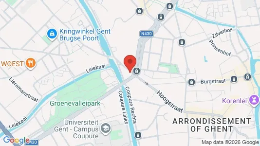 Apartments for rent i Stad Gent - kort over placeringen