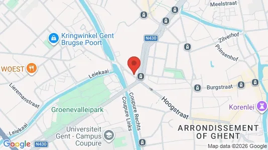 Apartments for rent i Stad Gent - kort over placeringen