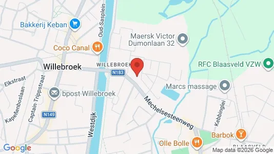 Apartments for rent i Willebroek - kort over placeringen