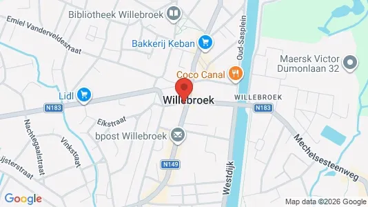 Apartments for rent i Willebroek - kort over placeringen