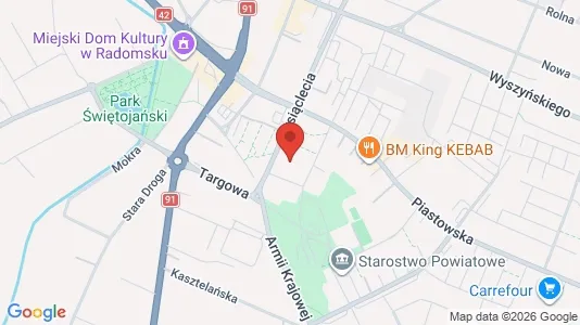 Apartments for rent i Radomszczański - kort over placeringen