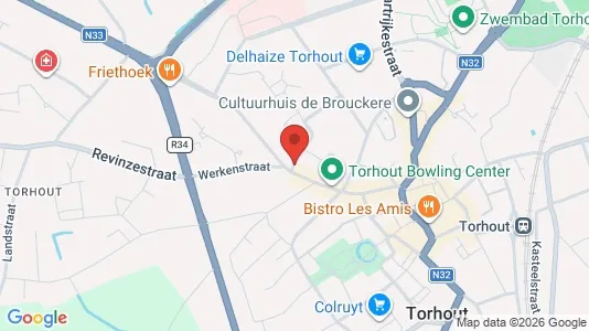 Apartments for rent i Torhout - kort over placeringen