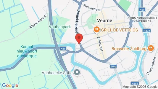 Apartments for rent i Veurne - kort over placeringen