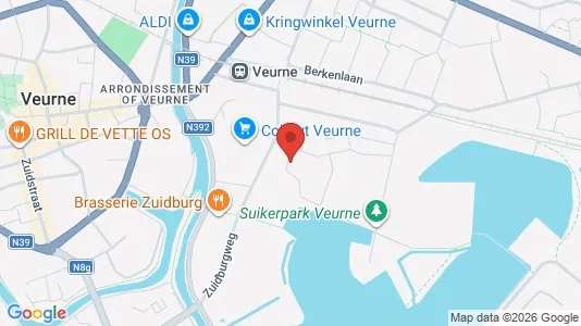Apartments for rent i Veurne - kort over placeringen