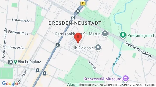 Apartments for rent i Dresden - kort over placeringen