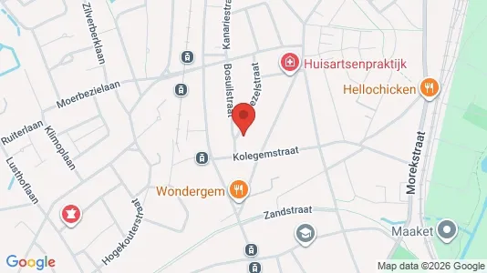 Apartments for rent i Gent Wondelgem - kort over placeringen