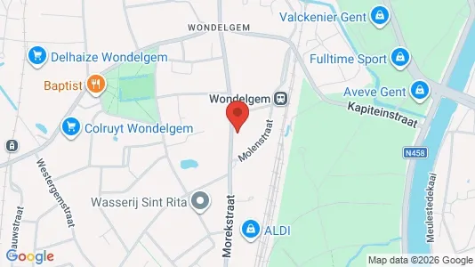 Apartments for rent i Gent Wondelgem - kort over placeringen