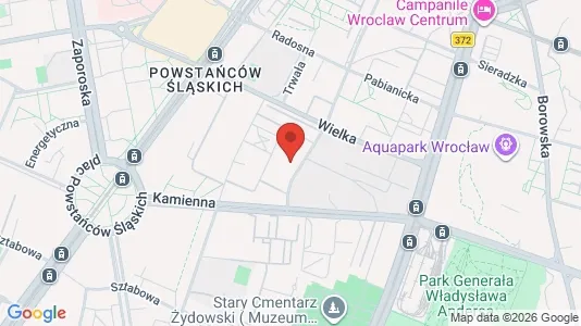 Rooms for rent i Wrocław - kort over placeringen
