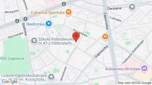 Apartments for rent i Wrocław - kort over placeringen