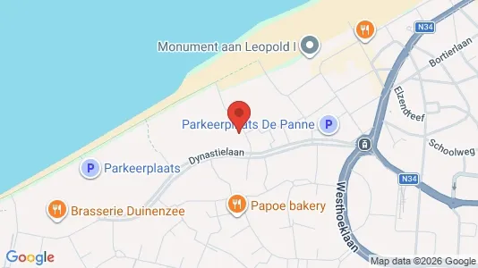 Apartments for rent i De Panne - kort over placeringen