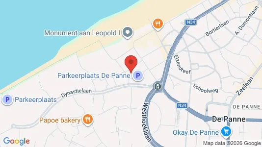 Apartments for rent i De Panne - kort over placeringen