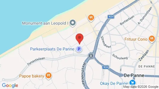 Apartments for rent i De Panne - kort over placeringen