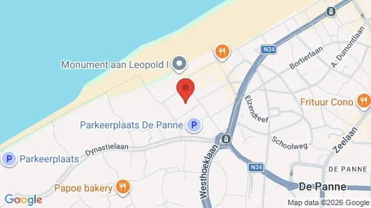 Apartments for rent i De Panne - kort over placeringen