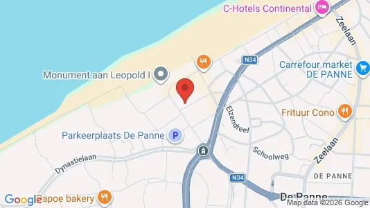 Apartments for rent i De Panne - kort over placeringen