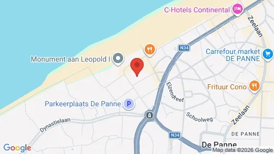 Apartments for rent i De Panne - kort over placeringen