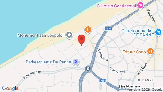 Apartments for rent i De Panne - kort over placeringen