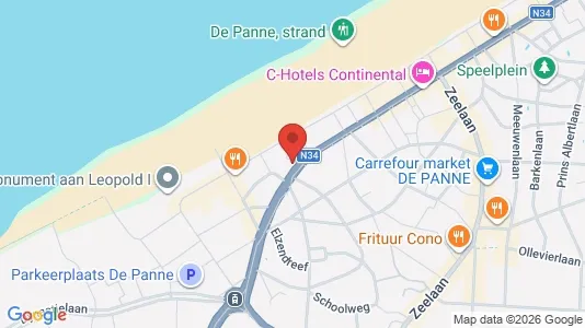 Apartments for rent i De Panne - kort over placeringen