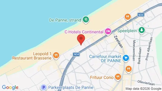 Apartments for rent i De Panne - kort over placeringen