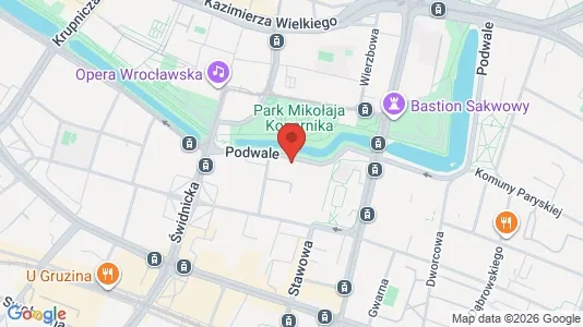 Apartments for rent i Wrocław - kort over placeringen