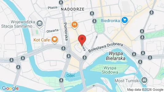 Apartments for rent i Wrocław - kort over placeringen