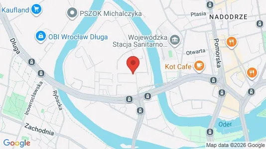 Apartments for rent i Wrocław - kort over placeringen