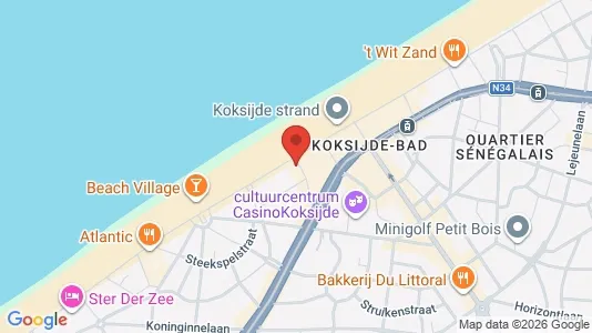 Apartments for rent i Koksijde - kort over placeringen