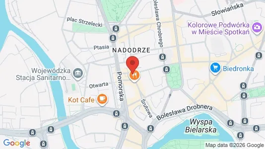Rooms for rent i Wrocław - kort over placeringen