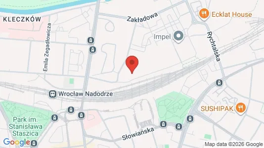 Rooms for rent i Wrocław - kort over placeringen
