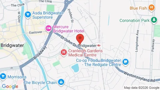 Apartments for rent i Bridgwater - Somerset - kort over placeringen