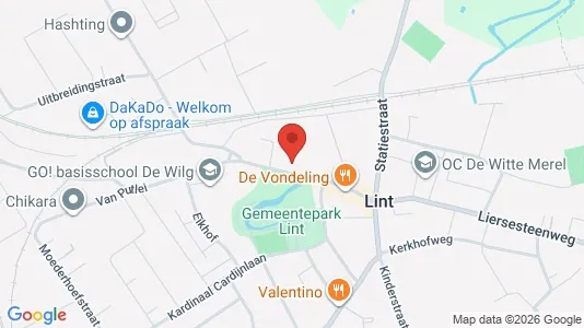 Apartments for rent i Lint - kort over placeringen