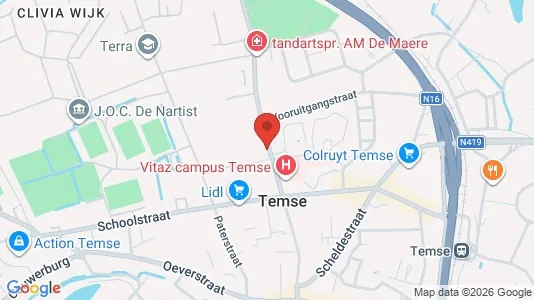 Apartments for rent i Temse - kort over placeringen