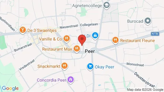 Apartments for rent i Peer - kort over placeringen