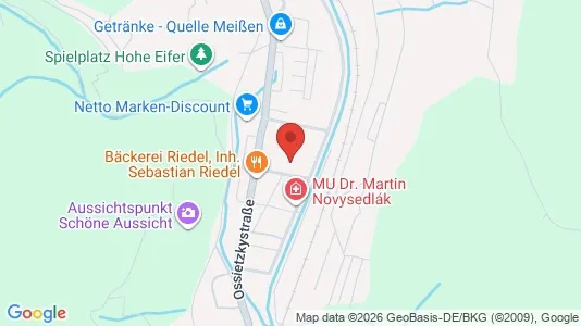 Apartments for rent i Meissen - kort over placeringen