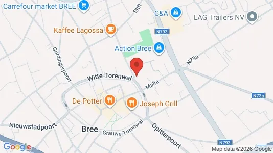 Apartments for rent i Bree - kort over placeringen