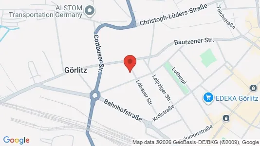 Apartments for rent i Görlitz - kort over placeringen