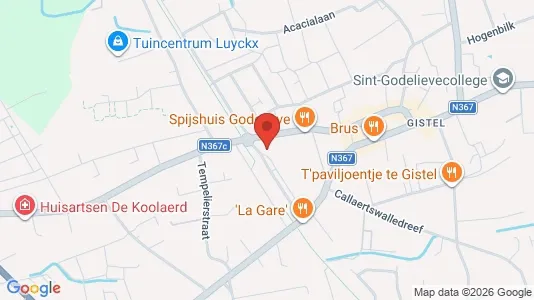 Apartments for rent i Gistel - kort over placeringen