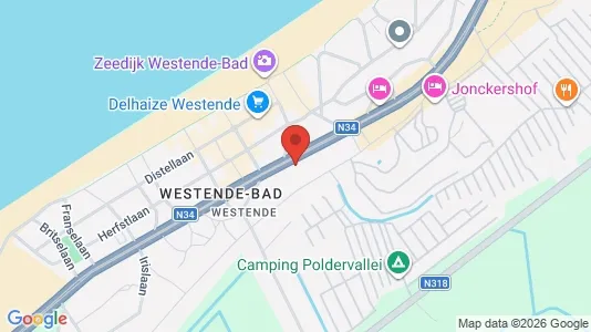 Apartments for rent i Middelkerke - kort over placeringen