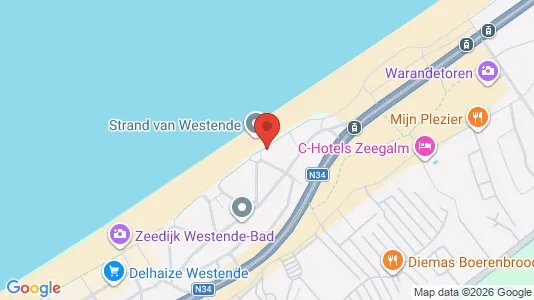 Apartments for rent i Middelkerke - kort over placeringen